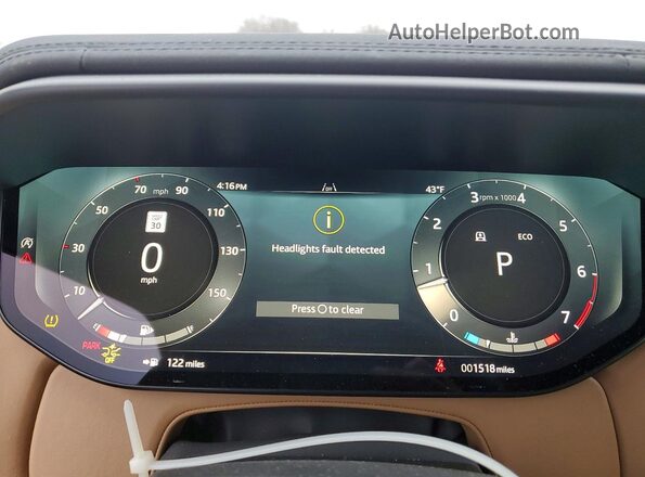 SAL1P9EU6SA465890 2025 LAND ROVER RANGE Белый Вид щитка приборов