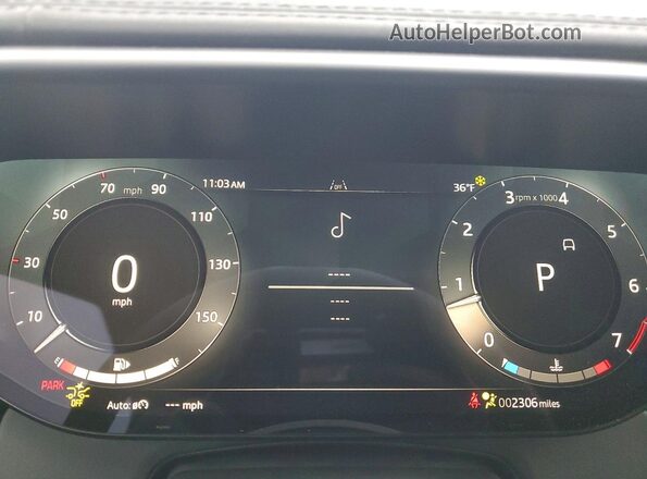 SAL1P9EUXSA606086 2025 LAND ROVER RANGE Черный Вид щитка приборов