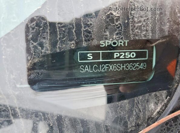 SALCJ2FX6SH362549 2025 LAND ROVER DISCOVERY White VIN կոդի պիտակի տեսք