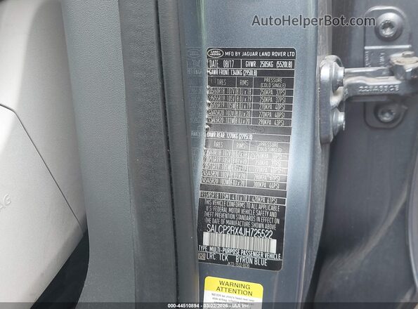 SALCP2RX4JH725522 2018 LAND ROVER DISCOVERY SPORT Синий Вид подкапотного пространства
