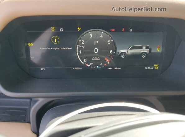 SALE27EU8S2404958 2025 LAND ROVER DEFENDER Серый Вид щитка приборов