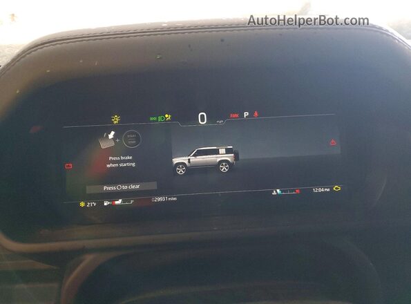 SALE27EU9R2310338 2024 LAND ROVER DEFENDER Белый Вид щитка приборов