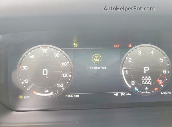 SALE2FEU7P2185119 2023 LAND ROVER DEFENDER Gray Вид щитка приладів