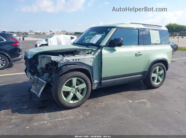 SALEW6EU9P2178127 2023 LAND ROVER DEFENDER Green Przód lewy