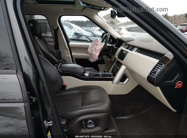 SALGS2EF0GA265547 2016 LAND ROVER RANGE ROVER Gray წინა სალონის ხედი