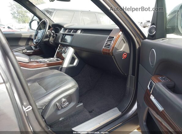 SALGS2EF3GA305572 2016 LAND ROVER RANGE ROVER Gray Front interior view