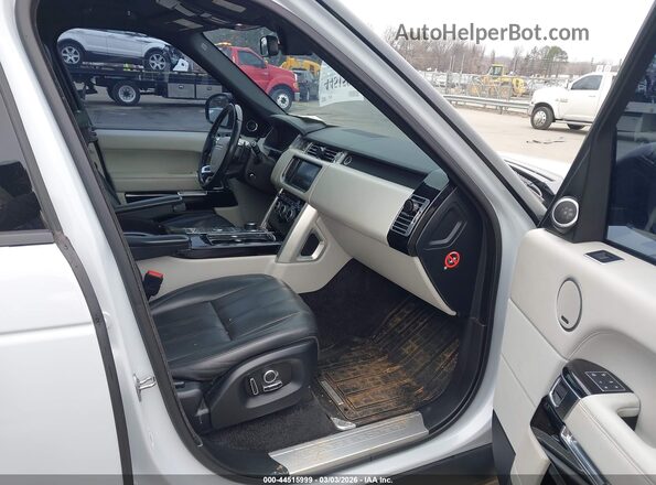 SALGS2KF7GA249558 2016 LAND ROVER RANGE ROVER White Widok wnętrza z przodu