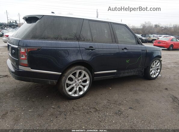 SALGS2PF2GA285523 2016 LAND ROVER RANGE ROVER Dark Blue Tył prawy