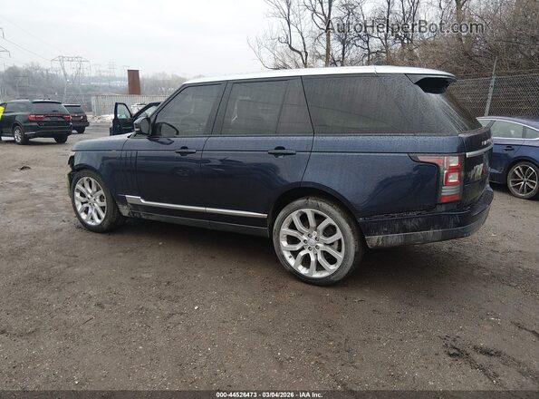 SALGS2PF2GA285523 2016 LAND ROVER RANGE ROVER Dark Blue Tył lewy