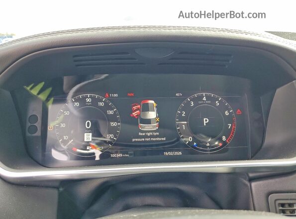SALGS2RE3KA524347 2019 LAND ROVER RANGE Black Widok zestawu wskaźników