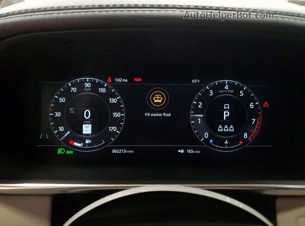 SALGS2RE5KA560816 2019 LAND ROVER RANGE Gray Vista del cuadro de instrumentos