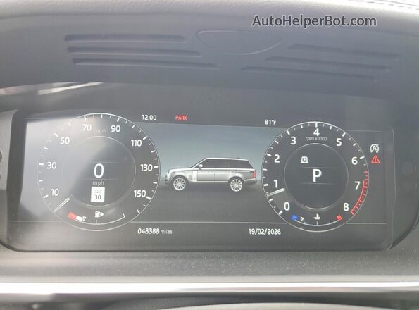 SALGS2RU1LA580912 2020 LAND ROVER RANGE Черный Вид щитка приборов