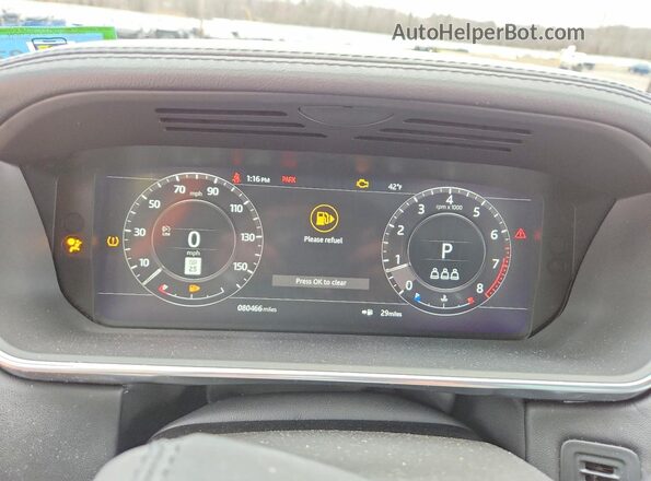 SALGS2RU4LA598840 2020 LAND ROVER RANGE Gray Widok zestawu wskaźników