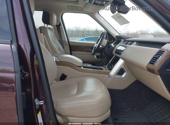 SALGS2SV6JA389325 2018 LAND ROVER RANGE ROVER Темно-бордовый Вид салона спереди