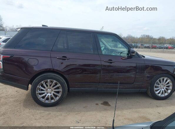 SALGS2SV6JA389325 2018 LAND ROVER RANGE ROVER Темно-бордовый Вид задней части салона