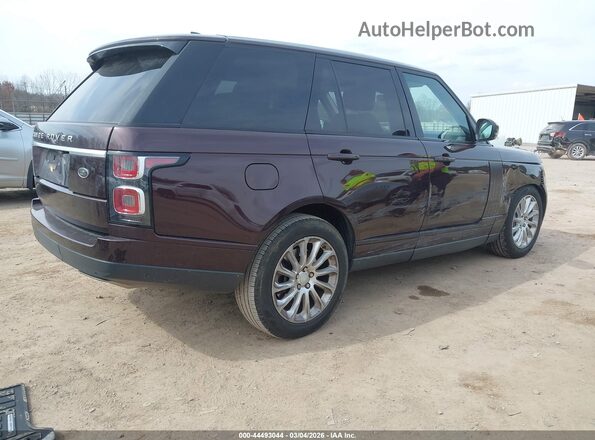 SALGS2SV6JA389325 2018 LAND ROVER RANGE ROVER Темно-бордовый Задняя правая четверть