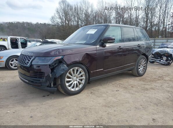SALGS2SV6JA389325 2018 LAND ROVER RANGE ROVER Темно-бордовый Передняя левая четверть