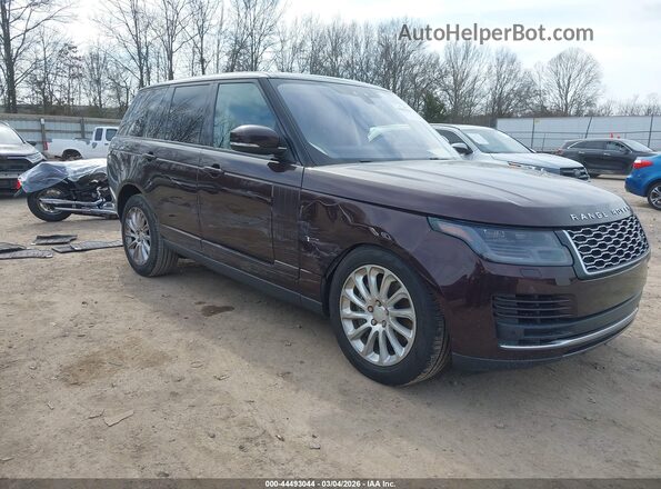 SALGS2SV6JA389325 2018 LAND ROVER RANGE ROVER Темно-бордовый Передняя правая четверть