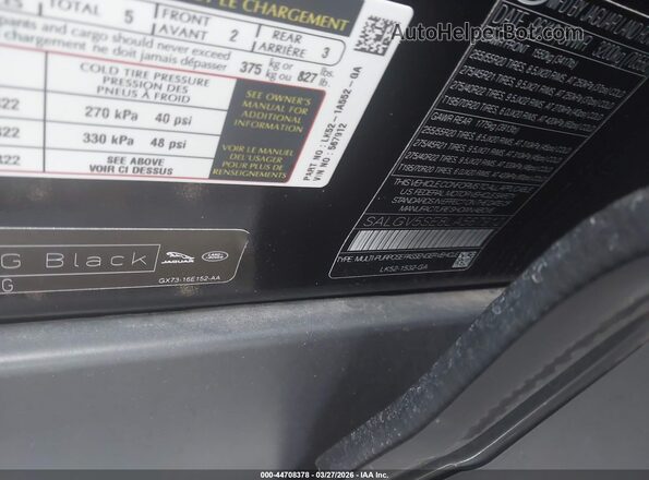 SALGV5SE8LA567912 2020 LAND ROVER RANGE ROVER  Вид подкапотного пространства