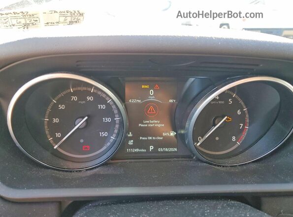 SALRG2RV0JA048633 2018 LAND ROVER DISCOVERY Белый Вид щитка приборов