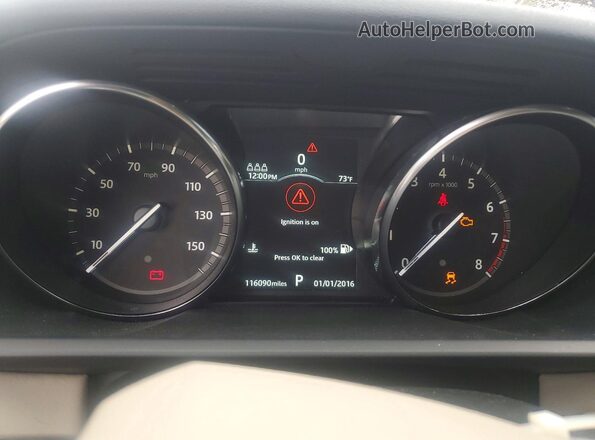 SALRG2RV8KA095099 2019 LAND ROVER DISCOVERY White Вид щитка приладів