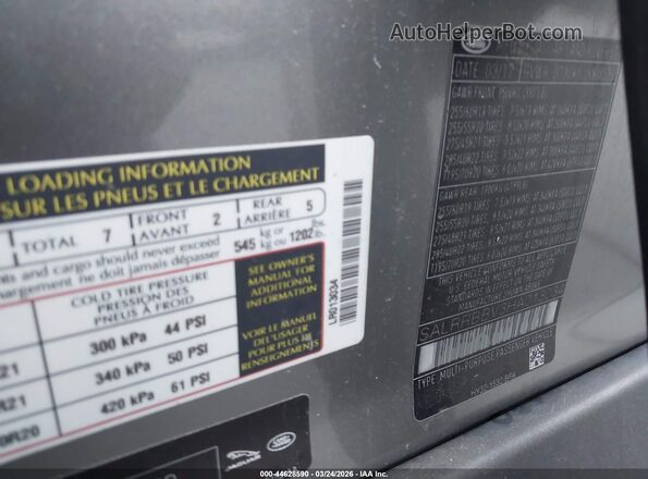 SALRRBBV3HA013034 2017 LAND ROVER DISCOVERY Gray Вид підкапотного простору