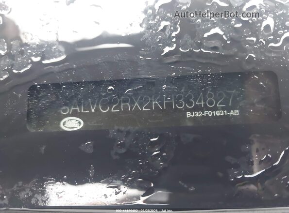 SALVC2RX2KH334827 2019 LAND ROVER RANGE ROVER EVOQUE Gray Widok zestawu wskaźników