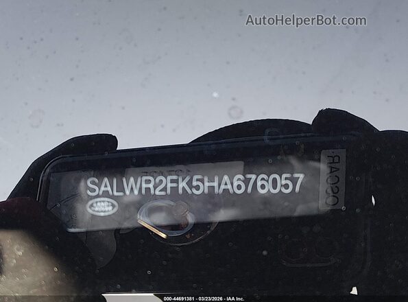SALWR2FK5HA676057 2017 LAND ROVER RANGE ROVER SPORT Серый Вид подкапотного пространства