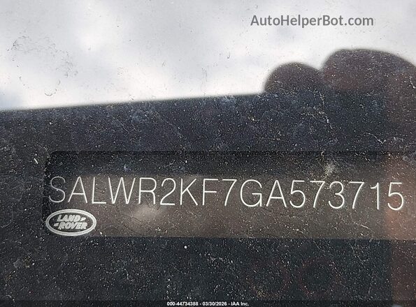 SALWR2KF7GA573715 2016 LAND ROVER RANGE ROVER SPORT White ძრავის განყოფილების ხედი