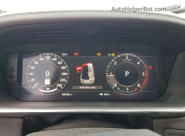 SALWR2RK8KA864879 2019 LAND ROVER RANGE Белый Вид щитка приборов