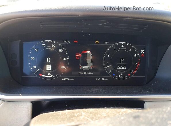 SALWR2RV6KA832412 2019 LAND ROVER RANGE Синий Вид щитка приборов