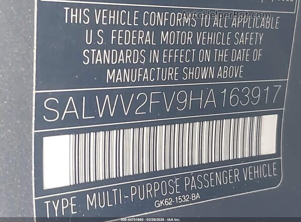 SALWV2FV9HA163917 2017 LAND ROVER RANGE ROVER SPORT Green Widok komory silnika