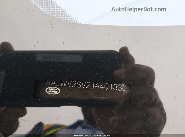 SALWV2SV2JA401330 2018 LAND ROVER RANGE ROVER SPORT Белый Вид подкапотного пространства