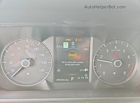 SALYB2EV0KA798941 2019 LAND ROVER RANGE Черный Вид щитка приборов