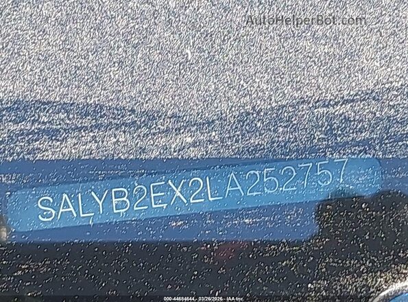 SALYB2EX2LA252757 2020 LAND ROVER RANGE ROVER VELAR Black 