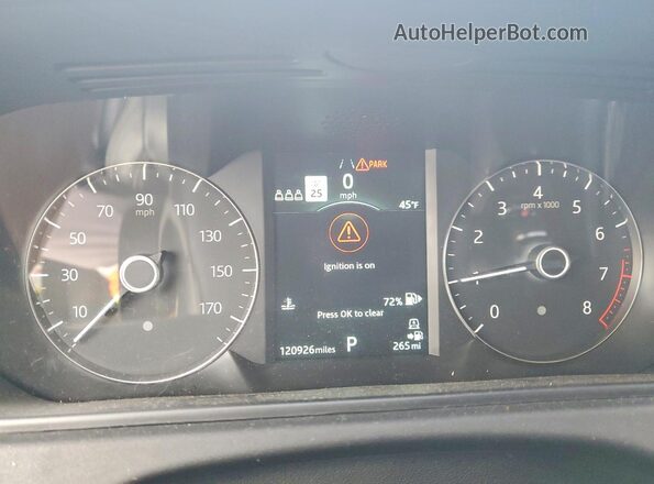 SALYB2FV6KA218705 2019 LAND ROVER RANGE Gray Vista del cuadro de instrumentos