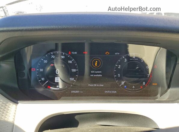 SALYL2EX5KA217920 2019 LAND ROVER RANGE White Widok zestawu wskaźników