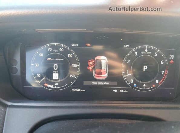 SALYL2EX5KA782569 2019 LAND ROVER RANGE Silver Widok zestawu wskaźników