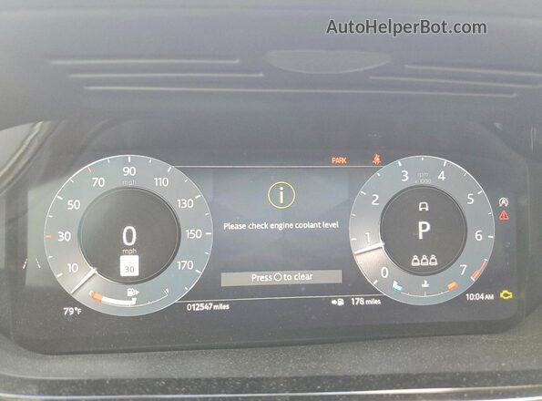 SALZJ2FX7RH237287 2024 LAND ROVER RANGE Серый Вид щитка приборов