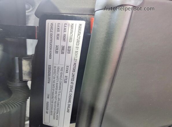 SCBDG4ZG0LC075744 2020 BENTLEY OTHER Черный Вид наклейки с VIN-кодом
