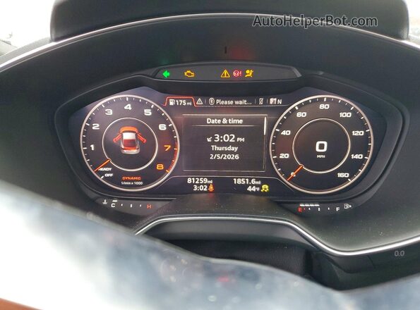 TRUC5AFV6G1028631 2016 AUDI TT Gray Instrument cluster view