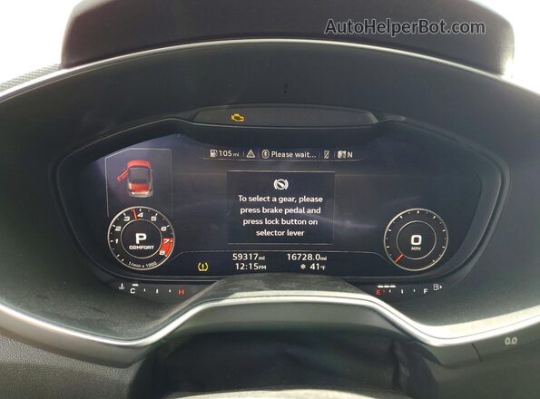 TRUT5CFV0J1006840 2018 AUDI TT Красный Вид щитка приборов