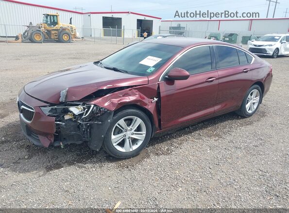 W04GL6SX4K1008502 2019 BUICK REGAL Burgundy Առջևի ձախ երեք քառորդ տեսարան