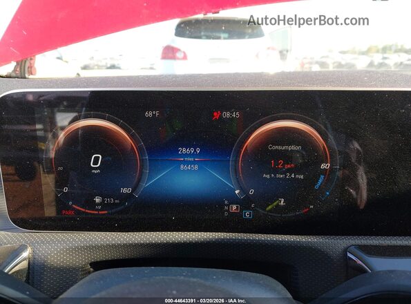 W1K3G4EB1LW045983 2020 MERCEDES-BENZ A 220 Red უკანა სავარძლების ხედი