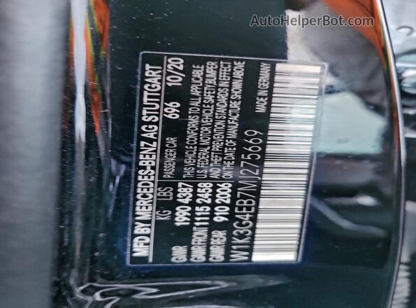 W1K3G4EB7MJ275669 2021 MERCEDES-BENZ A Black Vista del compartimento del motor