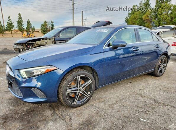W1K3G4EBXNJ376030 2022 MERCEDES-BENZ A Синий Передняя левая четверть