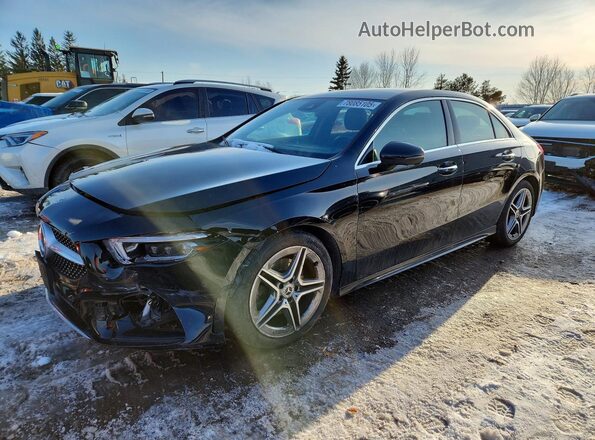 W1K3G4FB0NJ346775 2022 MERCEDES-BENZ A Черный Передняя левая четверть