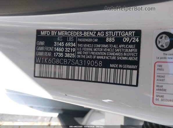 W1K6G8CB7SA319058 2025 MERCEDES-BENZ AMG S 63 E White Widok komory silnika