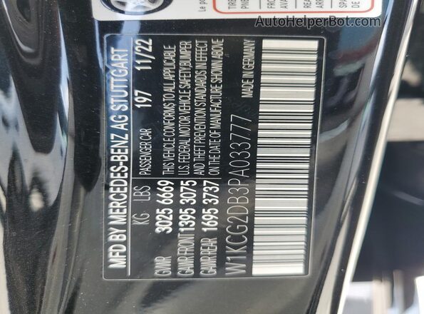 W1KCG2DB3PA033777 2023 MERCEDES-BENZ EQS Black Вид підкапотного простору