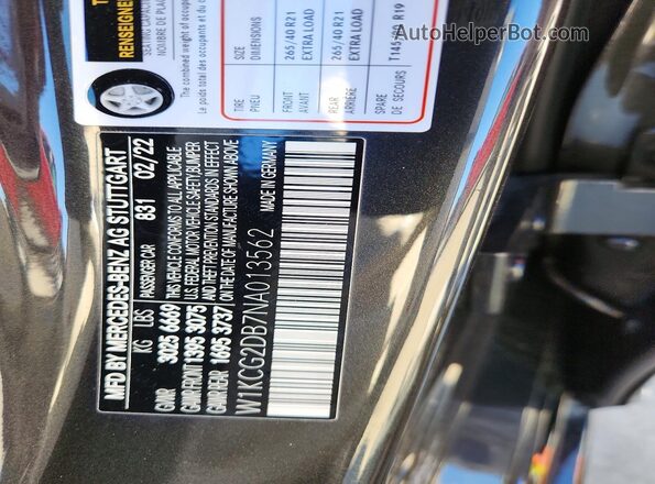 W1KCG2DB7NA013562 2022 MERCEDES-BENZ EQS Gray Widok komory silnika